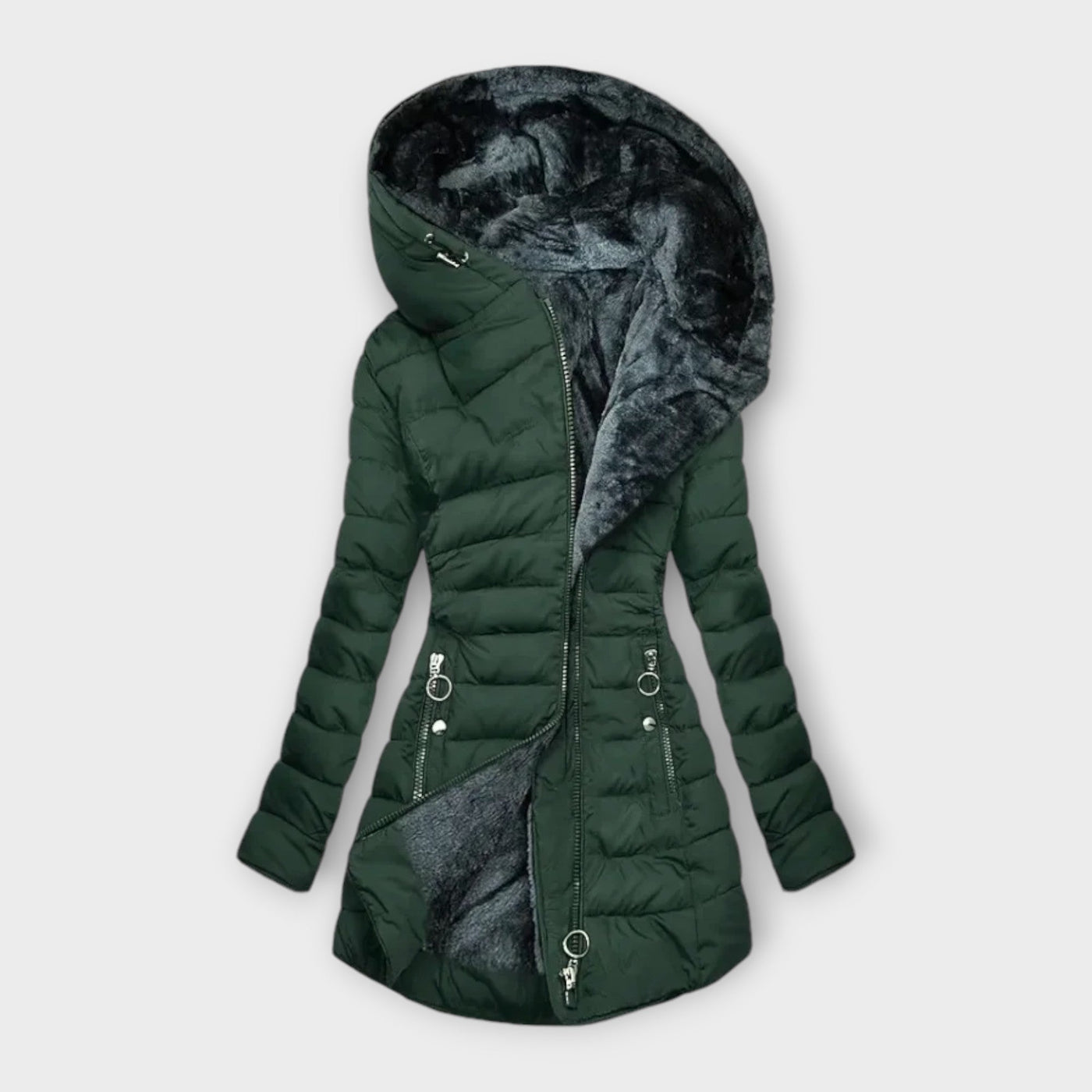 Senna – Veste d’hiver élégante pour femme avec doublure en peluche