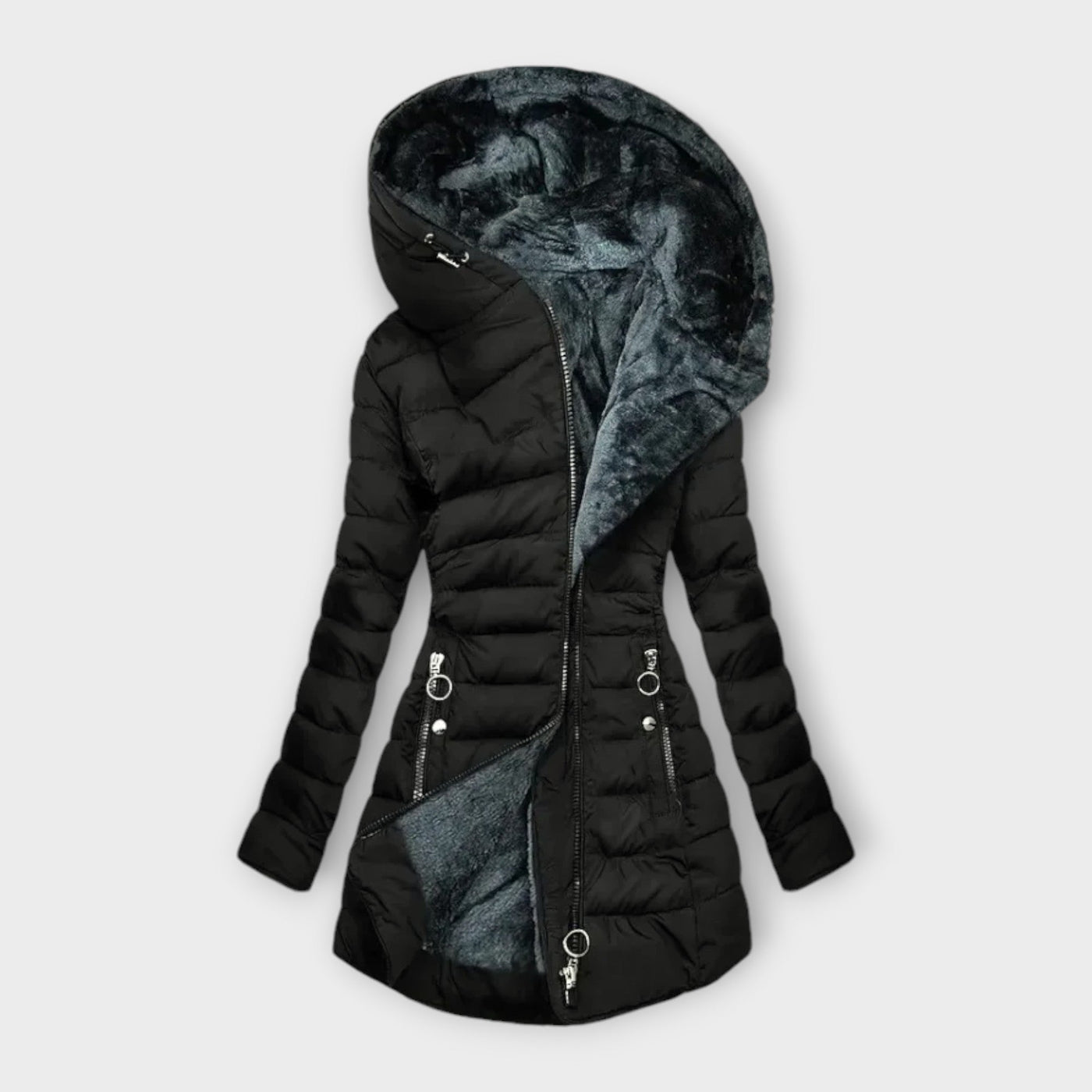 Senna – Veste d’hiver élégante pour femme avec doublure en peluche