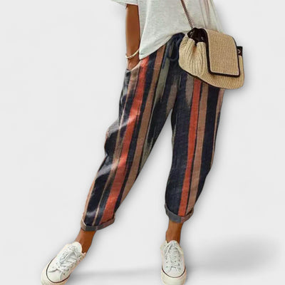 Burga – Pantalon confortable en coton et lin