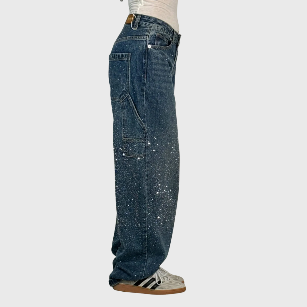 Jean ballon de charpentier en denim