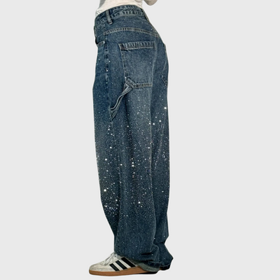 Jean ballon de charpentier en denim